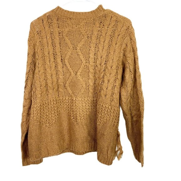 🍂 🍁 Autumn Love 🍂🍁Goodnight Macaroon Tan Cable Knit Sweater - Picture 2 of 7